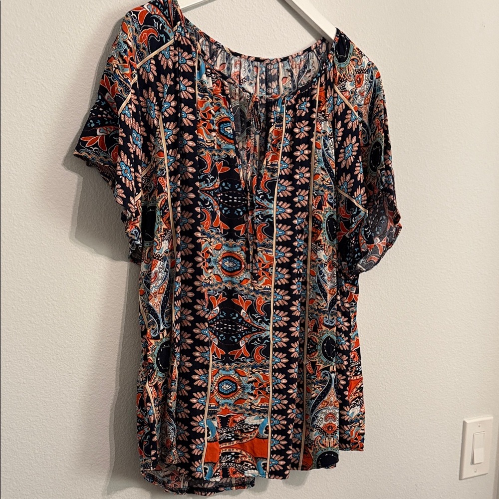Floral Patterned Women's Top - Multicolor